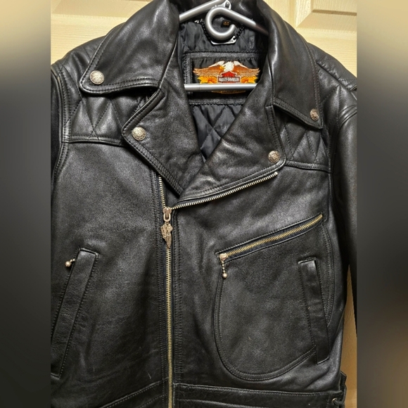 Vintage Harley Davidson Leather Motorcycle Jacket D Pocket 44 - Picture 2 of 15